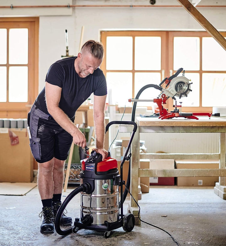 Einhell Nass-Trockensauger TE-VC 2230 SA (ECO-Technologie, 1.150 W, 30l Edelstahlbehälter, Blasansch