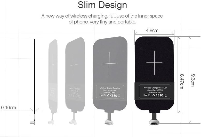 Nillkin Qi Empfänger USB C, Typ C Wireless Ladegerät Empfänger, Wireless Charging Receiver, Qi Wirel