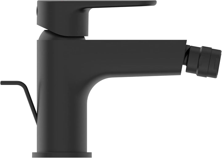 Ideal Standard BC705XG Cerafine O Bidetarmatur mit Zugknopf-Ablaufgarnitur Silk Black, Silk Black