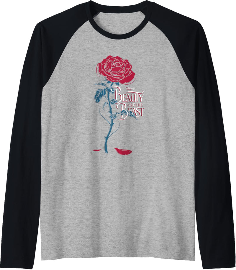 Disney Beauty & The Beast Wilting Rose Logo Raglan