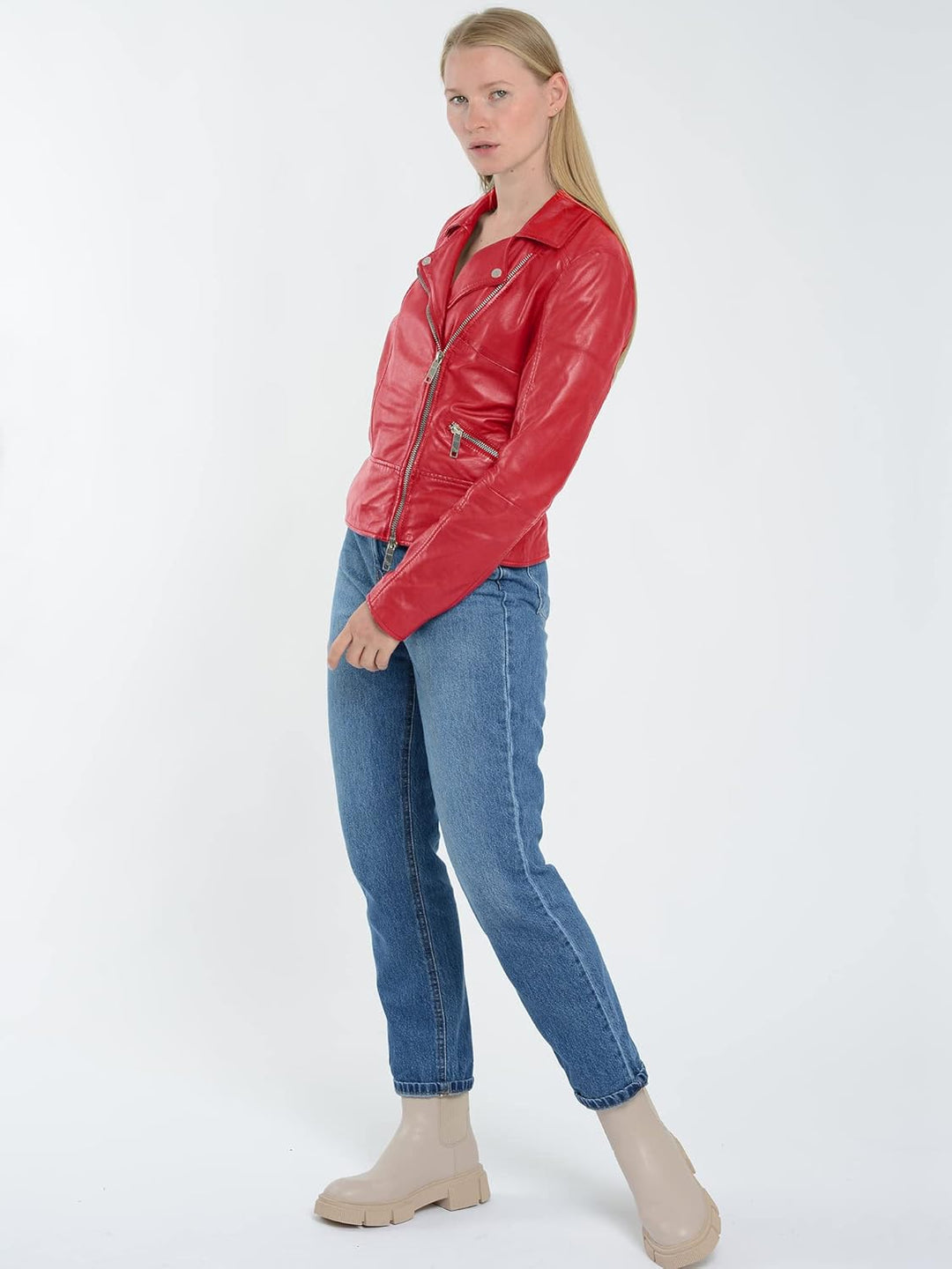MAZE Damen Lederjacke 4202129 S chili, S chili