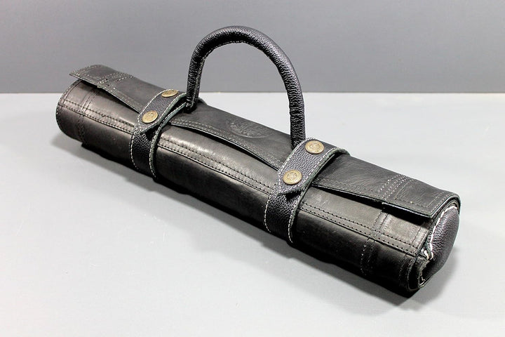 Stonkraft 19" x 15" Schachbrett Grösse 12" x 12" echtes aufrollbares Leder-Schachspiel mit Schachfig