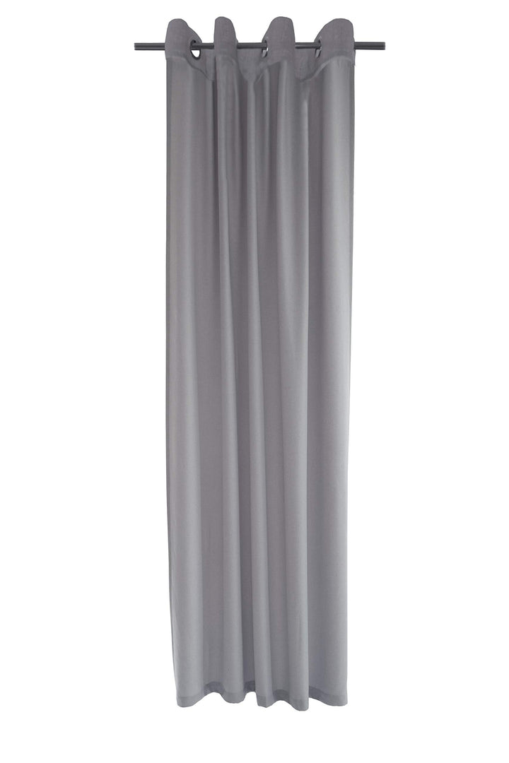 Homing blickdichter Vorhang mit Ösen hellgrau (1Stück) 245 x 140 cm (HxB) 5638-07 Weiss, Weiss