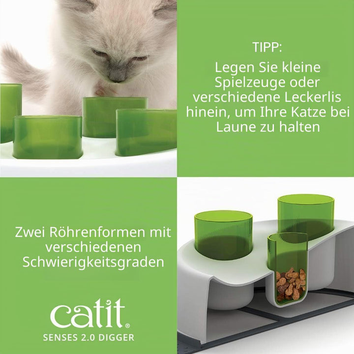 Catit Senses 2.0 Bagger, 1 Stück 1 weiss, grün, 1 weiss, grün