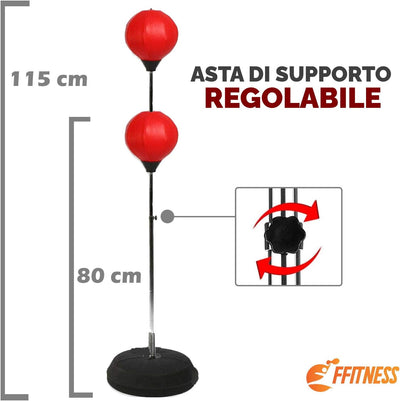 FFitness Punchingball für Kinder mit abnehmbarem Boden und Verstellbarer Stange | Boxsack für Traini