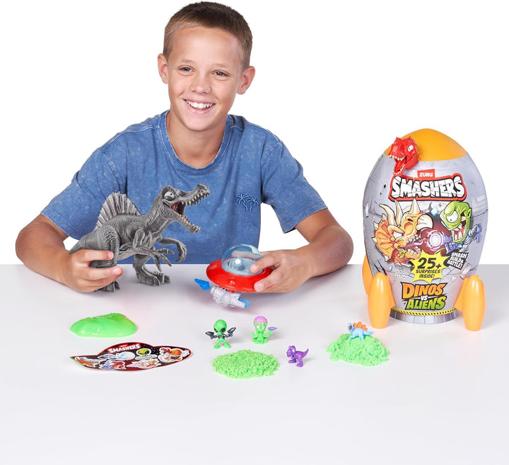 Smashers Dino vs Aliens Medium (Spinosaurus) von ZURU, aufschlagbares Spielzeug-Ei für Jungen, SPINO