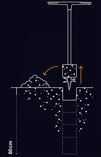 Fiskars Handerdbohrer, Für Löcher bis Ø 150 mm, Schwarz/Orange, QuikDrill, M, 1000638 Handerdbohrer