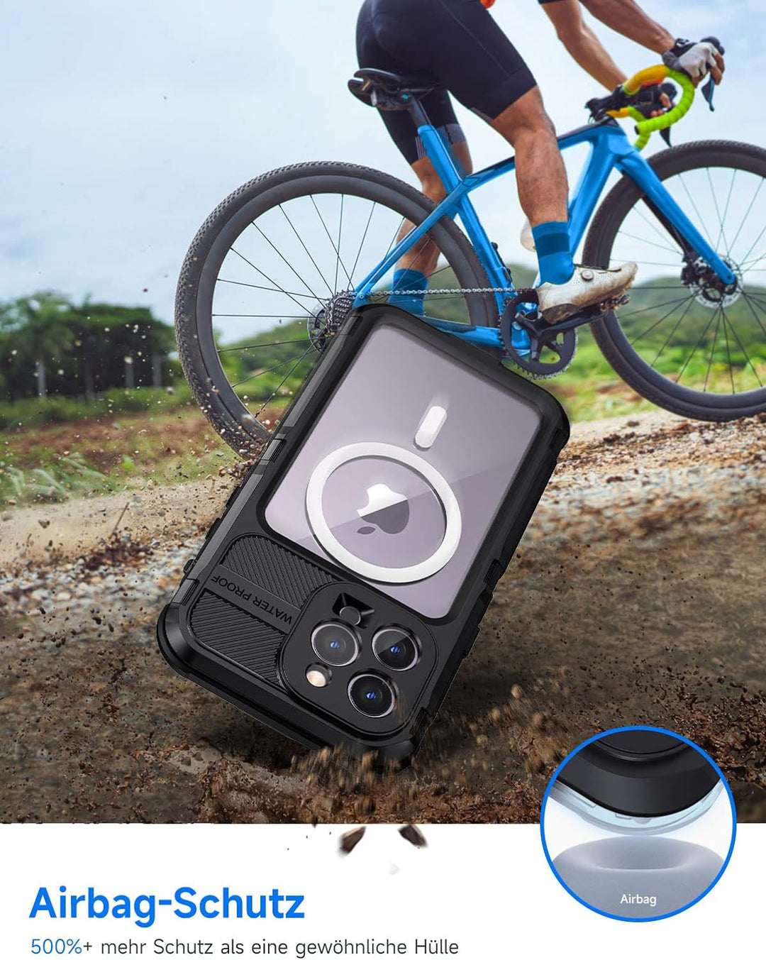 seacosmo für iPhone 14 Pro Max Hülle Wasserdicht [Kompatibel mit Magsafe] Metall Handyhülle iPhone 1