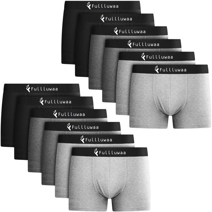 Fullluwaa Boxershorts Herren 12er Pack - Business Men Retroshorts Männer Trunks Baumwolle Unterwäsch