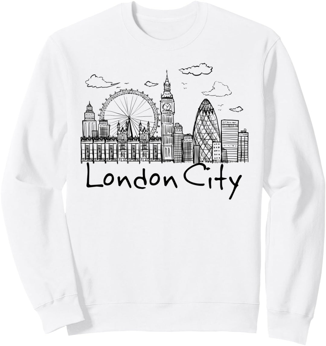 Londoner T-Shirts, Ich liebe London, Wahrzeichen der Londoner Skyline Sweatshirt