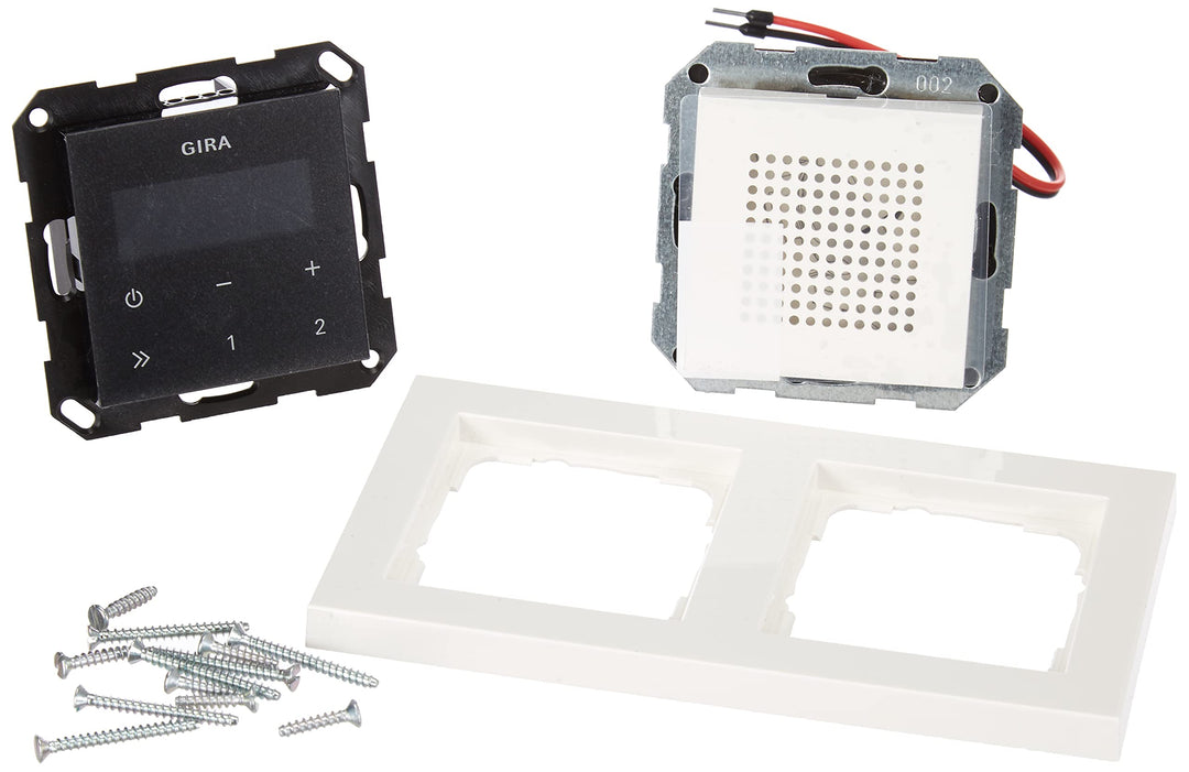 Gira 049572 Unterputz Radio RDS mit E2 Rahmen Gira E2, weiss / schwarz