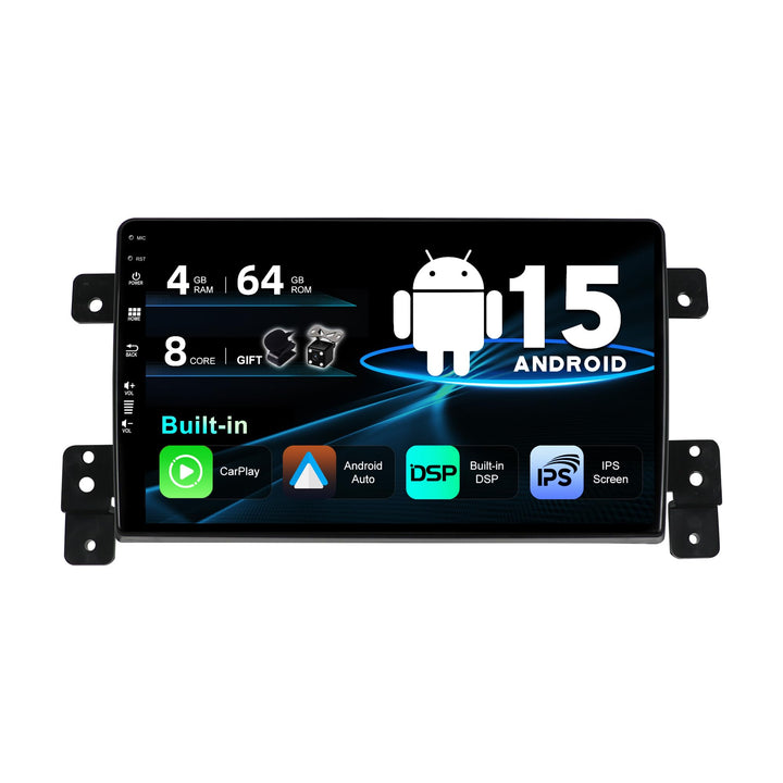 SXAUTO Android 12 IPS Autoradio Passt für Suzuki Grand Vitara (2005-2015) - Eingebaut Carplay/Androi