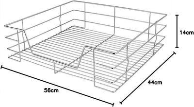 4x Casaria Teleskopschublade 60cm Schrankbreite Küchenschublade Korbauszug Schrankauszug Schlafzimme