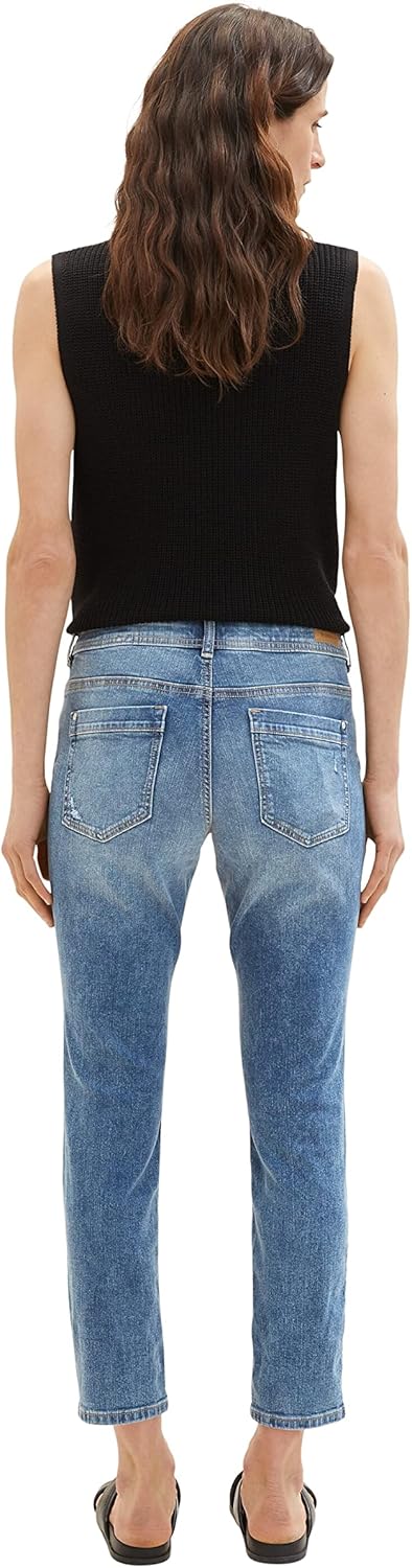 TOM TAILOR Damen Tapered Relaxed Jeans 28W / 32L 10142 - Light Stone Blue Denim, 28W / 32L 10142 - L