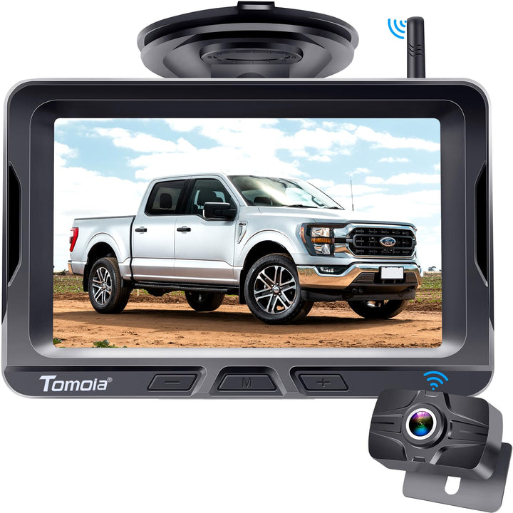 Kabellos Rückfahrkamera 5 Zoll Monitor HD 1080P Bluetooth Reversing Camera für LKW Auto Van Camper Z