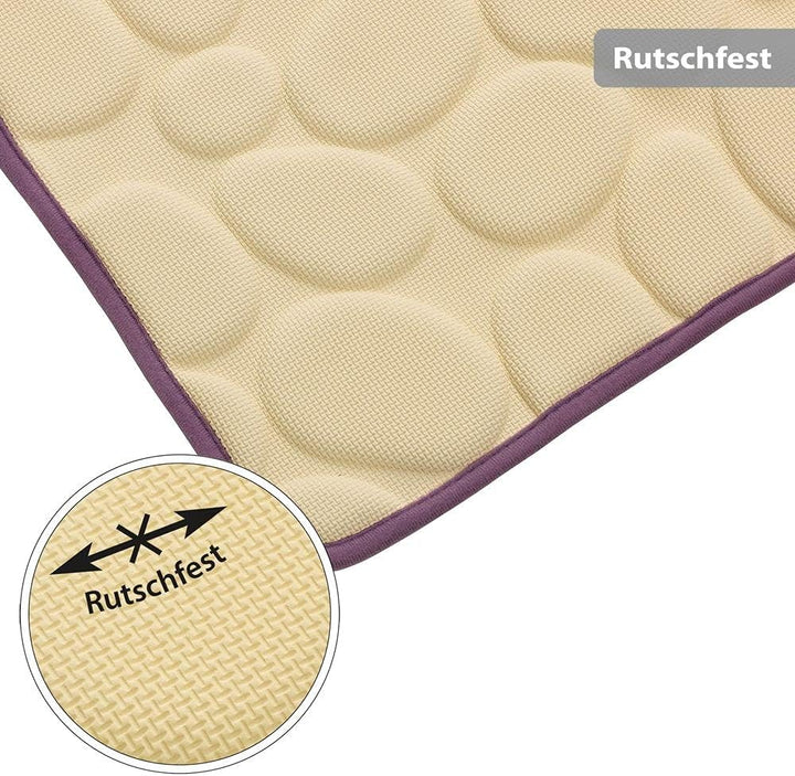 PANA Memoryschaum Badematte in versch. Farben • Badteppich aus weichen Mikrofasern - rutschfest & wa