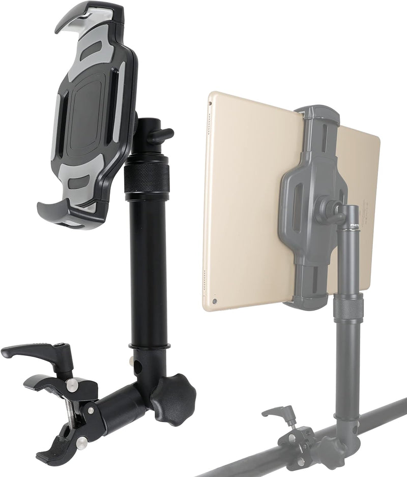PHOTECS® Tablet-Halterung Pro V4-K2, höhenverstellbar mit Kniegelenk, für iPad Pro und andere Tablet
