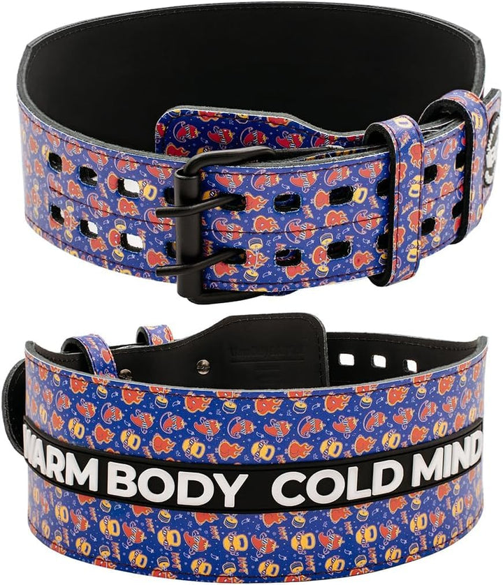 WARM BODY COLD MIND Premium Gewichthebergürtel aus Leder (10cm) für Krafttraining - Gym Gürtel für G