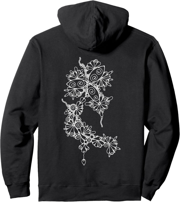 Sketching Art - Fantasy Flowers 2 - Fan Fun Pullover Hoodie