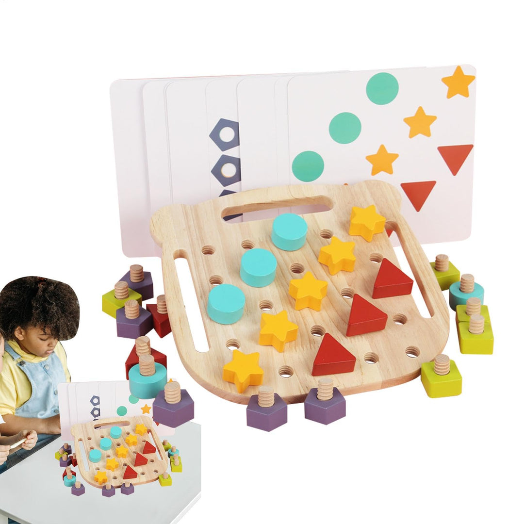 Brust-Schraubenspielzeug, Holzschraubendreher-Spielzeug | PEG Holzschrauben-Puzzlespiel | Lernset fü