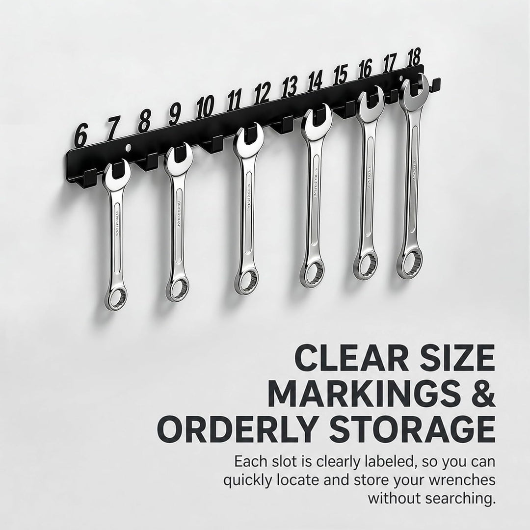 Werkzeughalter Wand 2in1 40cm Schraubendreher/Zange-Halter Code 6-18/19-32 | Robustes Metall, platzs
