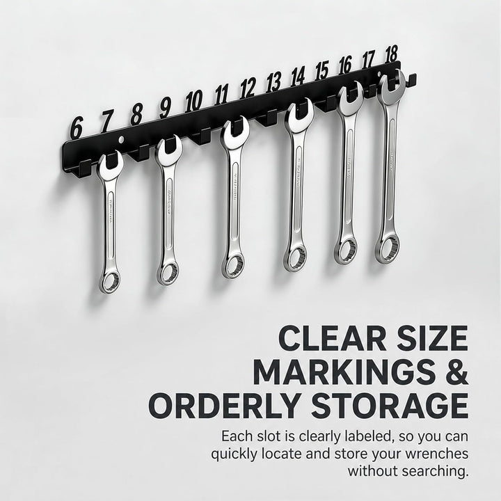 Werkzeughalter Wand 2in1 40cm Schraubendreher/Zange-Halter Code 6-18/19-32 | Robustes Metall, platzs