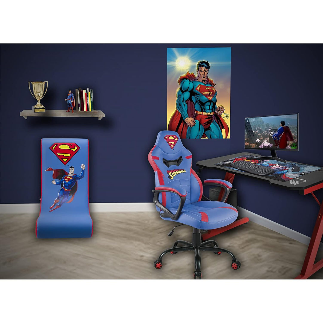 Subsonic Superman - Anti-Rutsch-Mauspad XXL 90 mm x 40 mm in Perlenoptik - Offizielle Lizenz DC comi