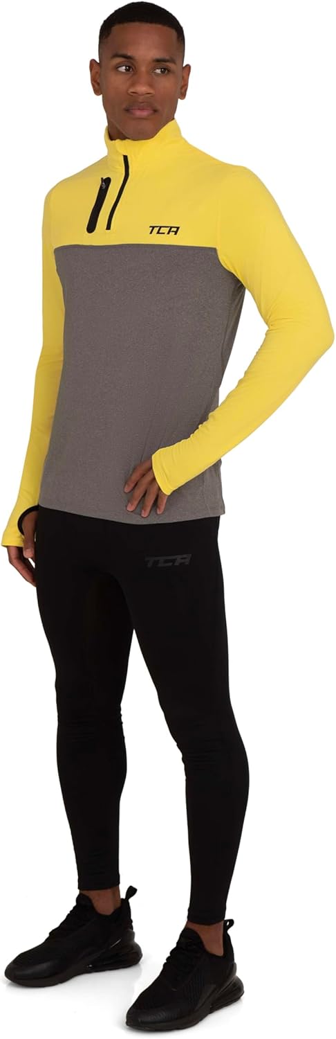 TCA Funktionsshirt Herren Langarm - Fusion Pro Quickdry Langarmshirt atmungsaktiv - Wandershirt Lauf