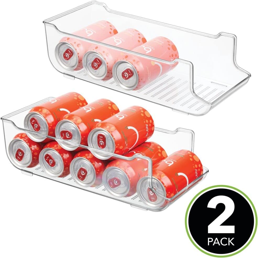 mDesign 2er-Set Dosenhalter für Kühlschrank und Küchenschrank – ideale Lebensmittel Aufbewahrungsbox