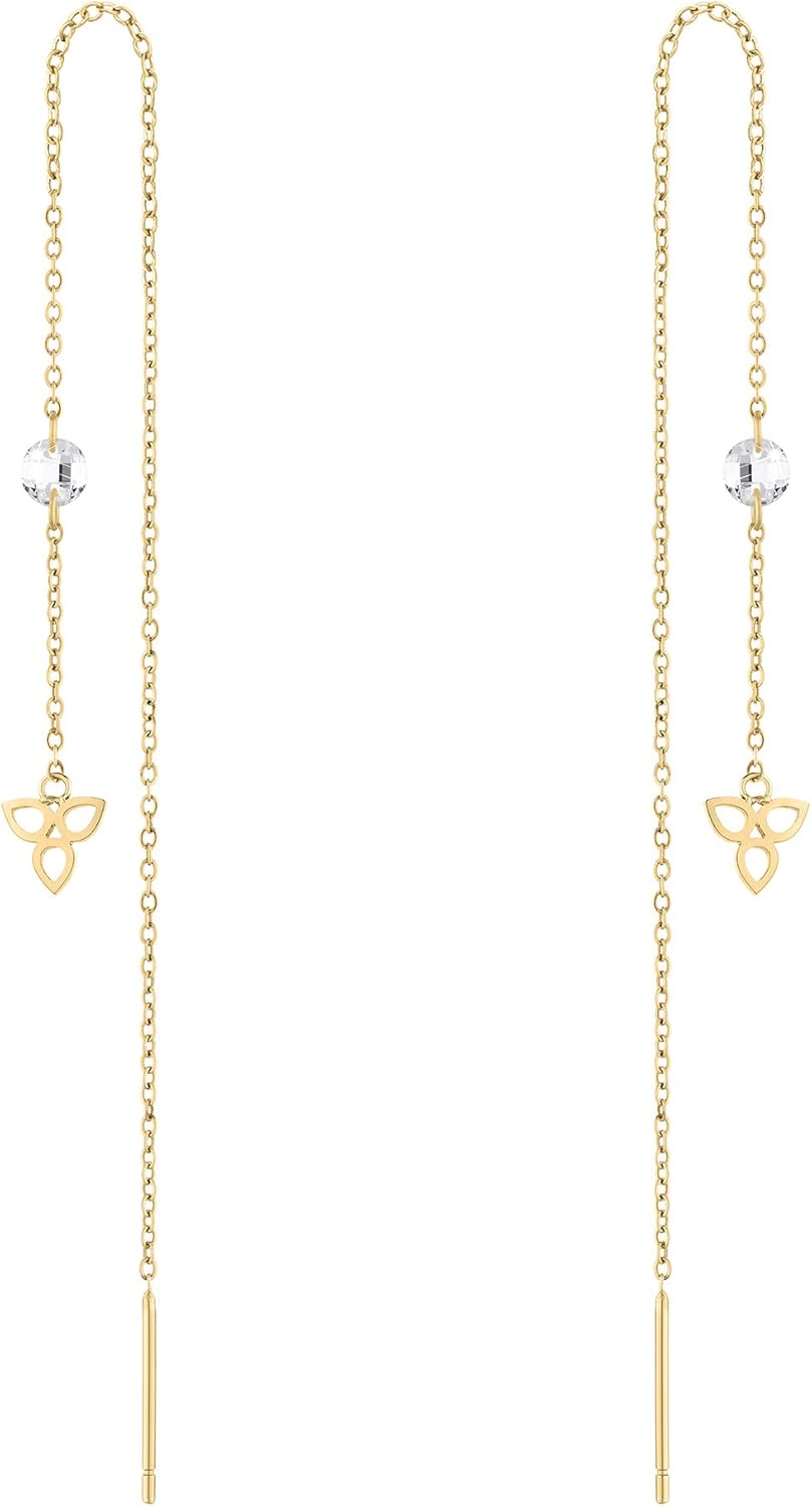 Tamaris Damen Ohrring aus Edelstahl Gold, Gold
