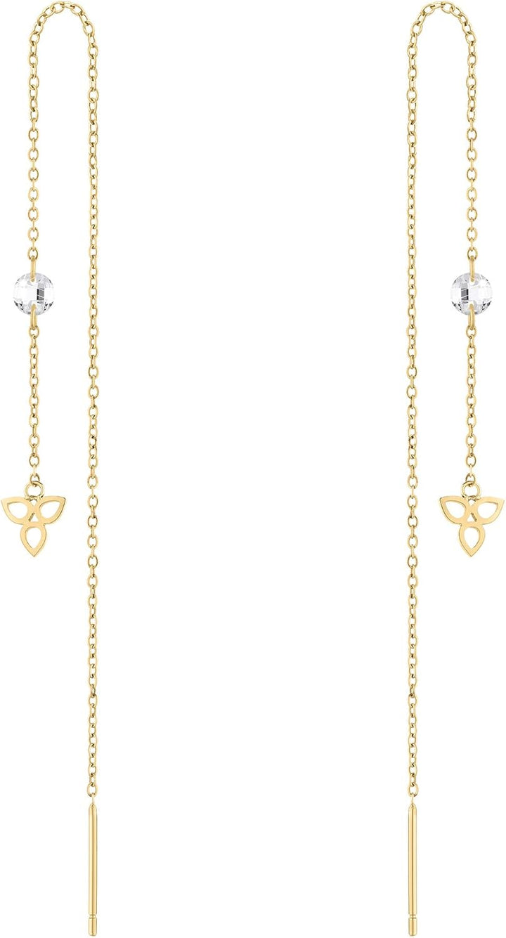 Tamaris Damen Ohrring aus Edelstahl Gold, Gold