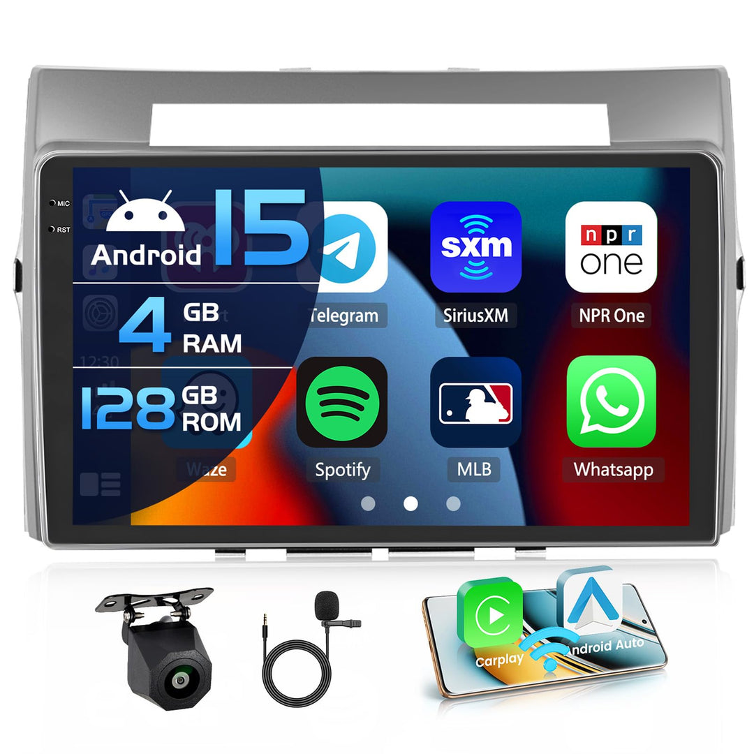 Inefala 4+128G Autoradio für Toyota Corolla Verso AR10 2004-2009 Android 15 mit 9'' In-Cell Bildschi