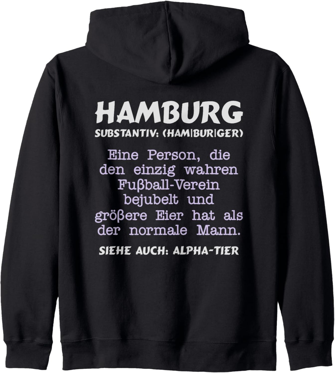 Hamburg Fussball Fan Verein Alphatier Kapuzenjacke