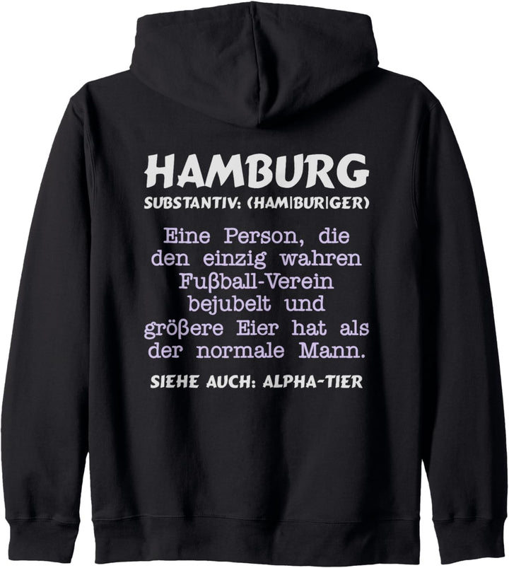 Hamburg Fussball Fan Verein Alphatier Kapuzenjacke