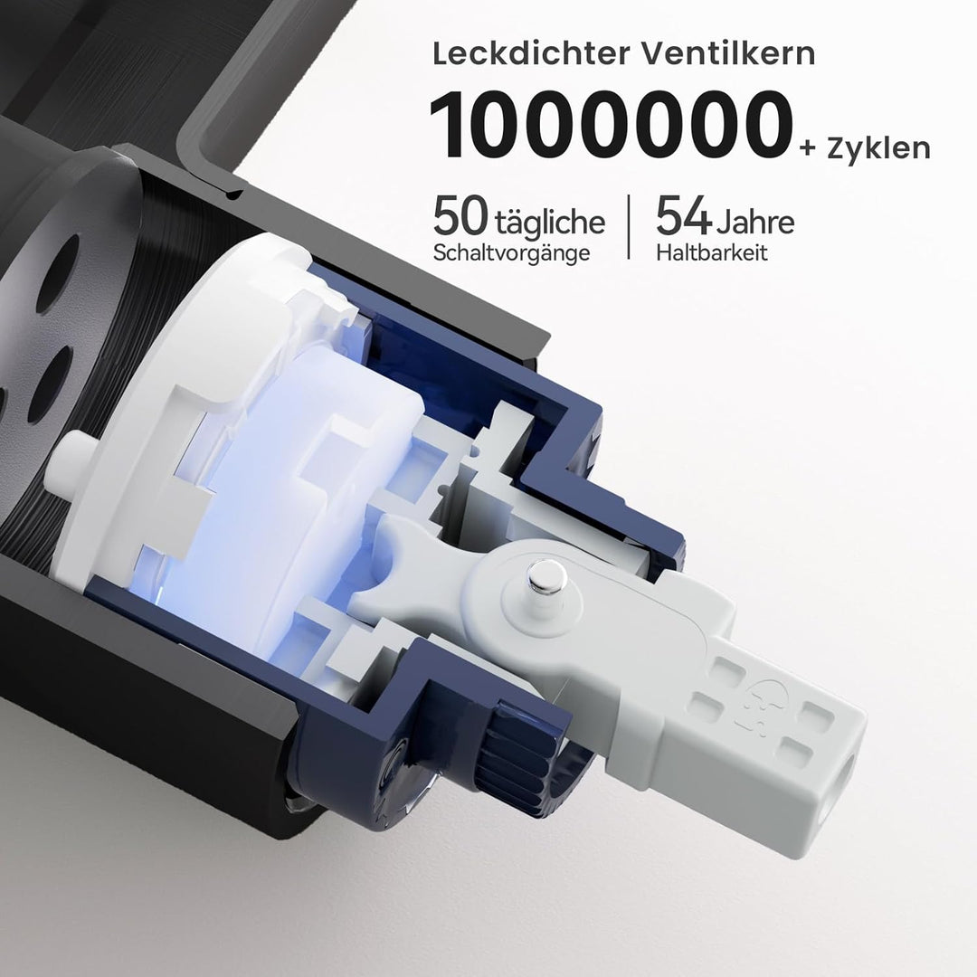 CECIPA Küchenarmatur Flexibel 360° Drehbar, Spülarmaturen Küche Hochdruck, Schwarze Küchenarmaturen,