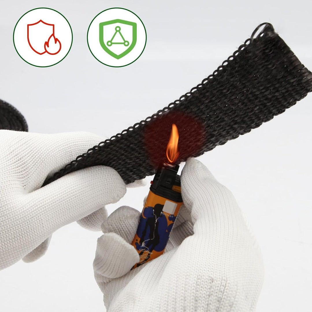 12M Hitzeschutzband Auspuff Dichtband Hitzeschutz Auspuff Bandage mit 20 Kabelbinder Edelstahl Hitze