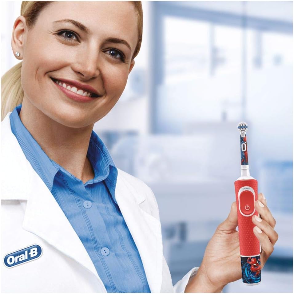 Oral-B Kids Spiderman Aufsteckbürsten für elektrische Zahnbürste, 4 Stück, für Kinder ab 3 Jahren, e