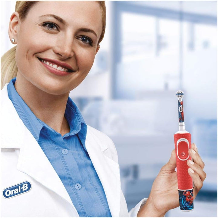 Oral-B Kids Spiderman Aufsteckbürsten für elektrische Zahnbürste, 4 Stück, für Kinder ab 3 Jahren, e
