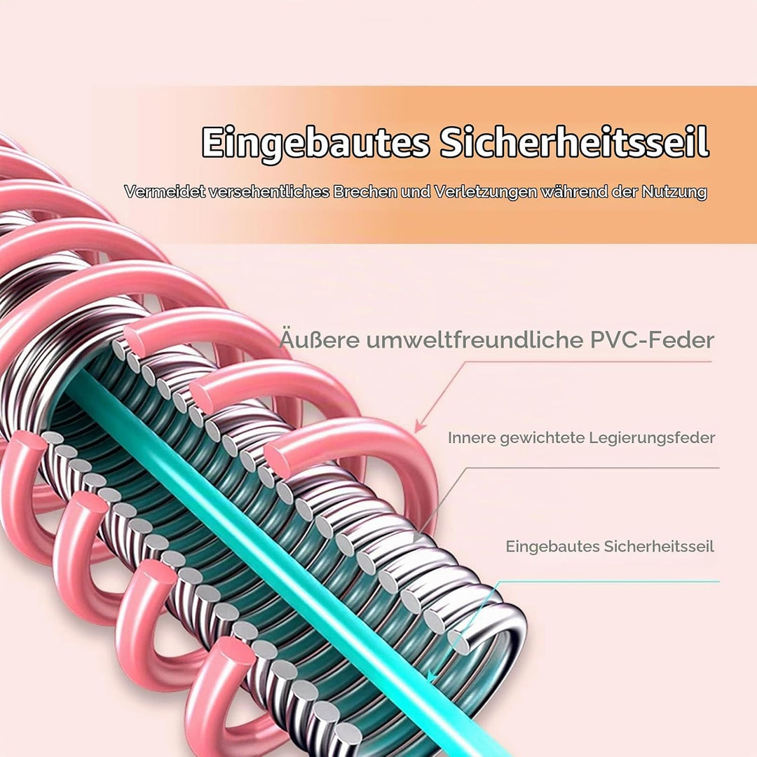 Hula Hoop Reifen Erwachsene für Erwachsene (1,65 kg) mit Federdesign, höherer Kalorienverbrauch, rüc