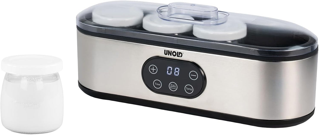 Unold Joghurtbereiter Jogi | 4 Behälter à 180 ml für hausgemachten Joghurt | Einfache Joghurtbereitu