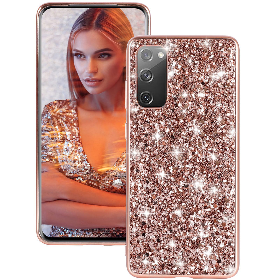 Hülle S20 FE Handyhülle für Samsung Galaxy S20 FE 5G Hülle Glitzer Bling Sparkle Ultra Dünn Schutzhü