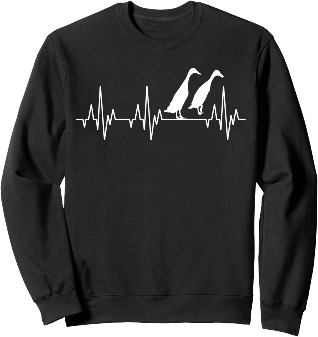 Ente Entenzucht Laufente Geflügel Geflügelzüchter Herzschlag Sweatshirt