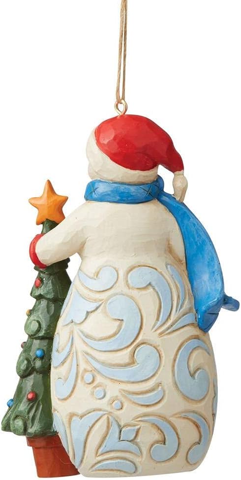 Schneemann mit Baumschmuck