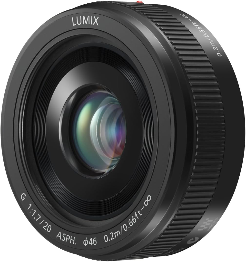 Panasonic H-H020A LUMIX G Festbrennweiten 20mm F1.7 II ASPH. Objektiv (Pancake Objektiv, Filtergröss