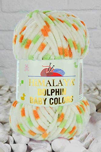 Himalaya Delphin Baby Colors (5er-Pack), 5 x 100 g, super sperriges Himalaya-Garn, Deckengarn, Samtg