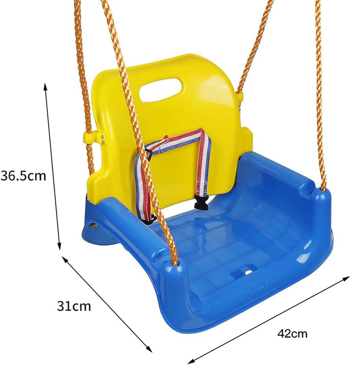 Kinderschaukel Babyschaukel Outdoor 3-in-1 Babyschaukel Kinder verstellbar mit Rückenlehne Schaukel