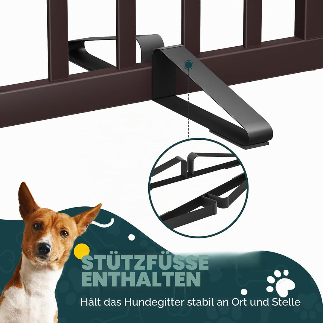 Semiocthome Freistehende Baby- & Haustiergitter aus Bambus, Hunde- und Katzengitter für Türen, Trepp