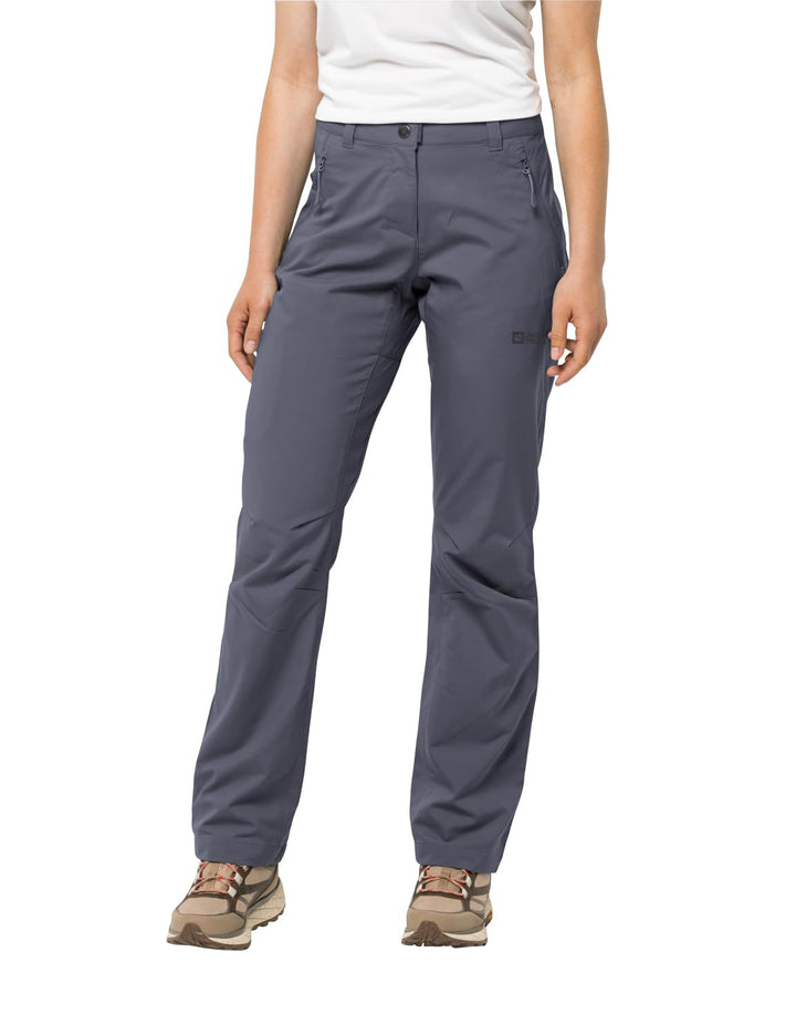 Jack Wolfskin Damen Wanderhose Active Track Pants W 36 Dolphin, 36 Dolphin