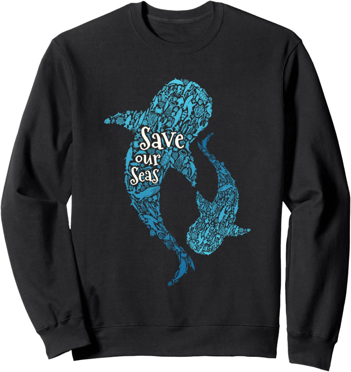 Save the Seas Weisser Hai Umweltbewusstsein Geschenk Sweatshirt