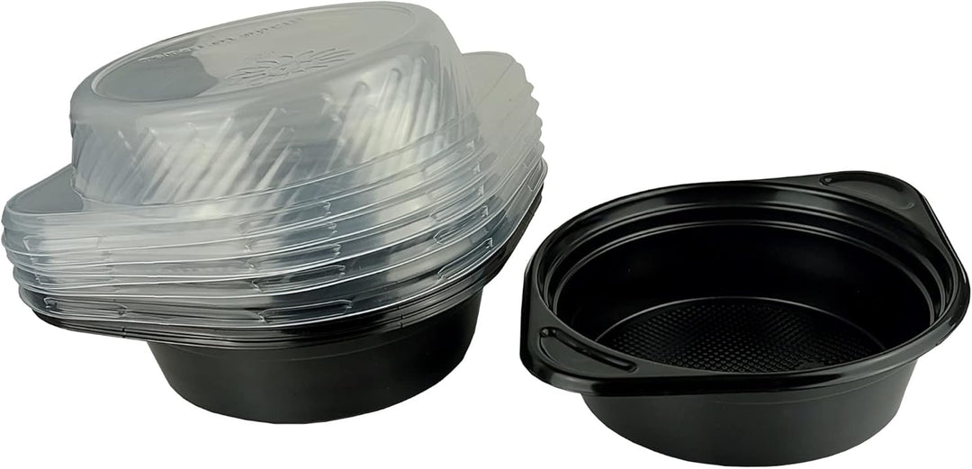 Gastro-Bedarf-Gutheil 120 Mehrweg Suppenschalen mit Deckel und Löffel 500ml Fassungsvermögen Mikrowe